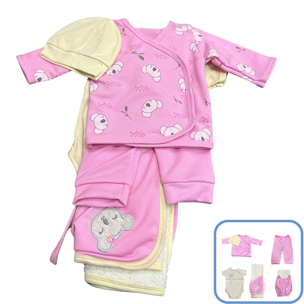 R12177 Primer Dia Koala x6 Piezas Fuscia Talla:Unica