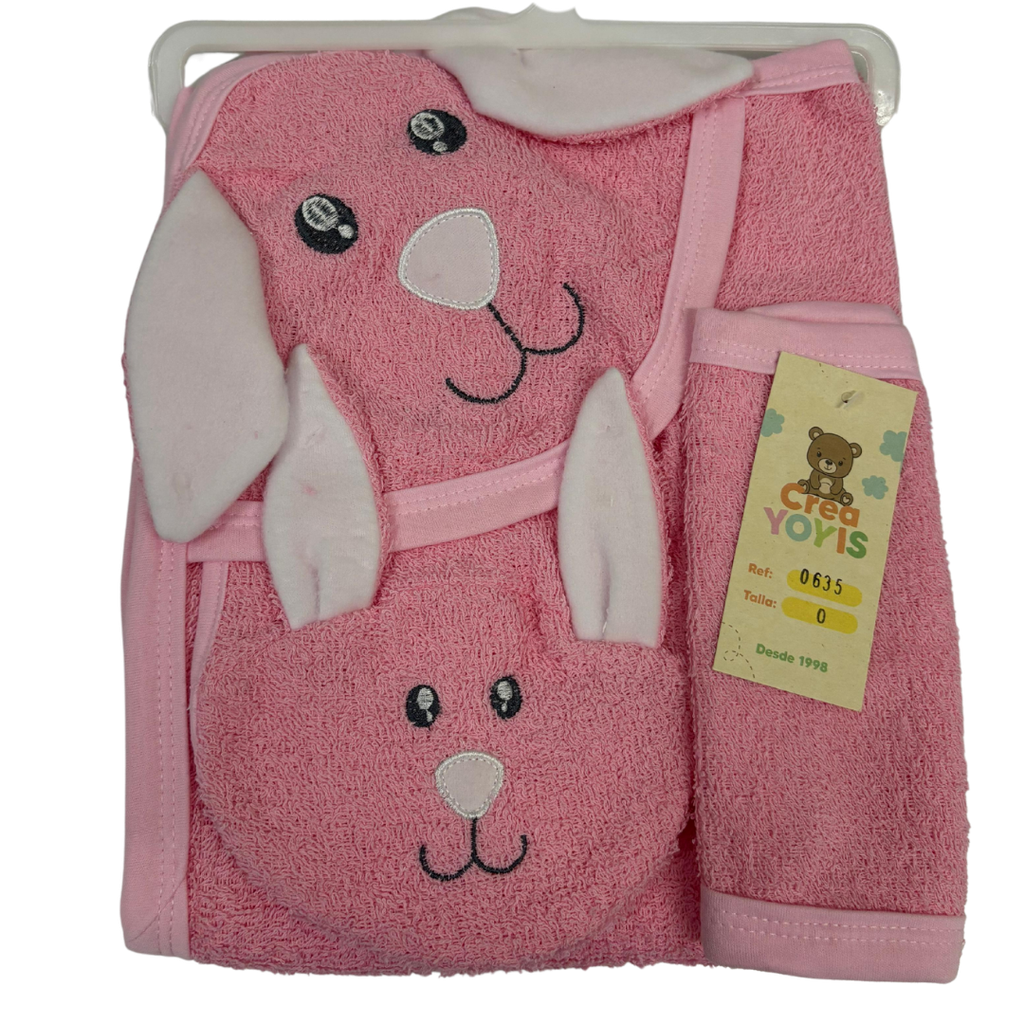 R0635 Toalla x3 Piezas Rosado
