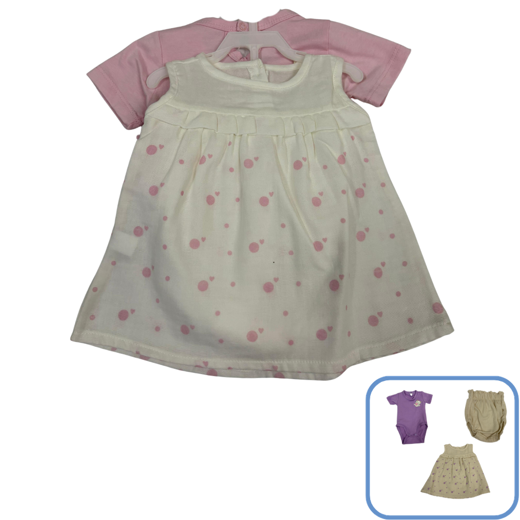 R6132 Conjunto Globos x3 Piezas Rosado Talla: 6-12