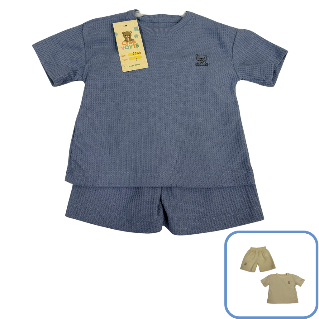 R3000 Conjunto Over x2 Piezas Azul Talla: 4
