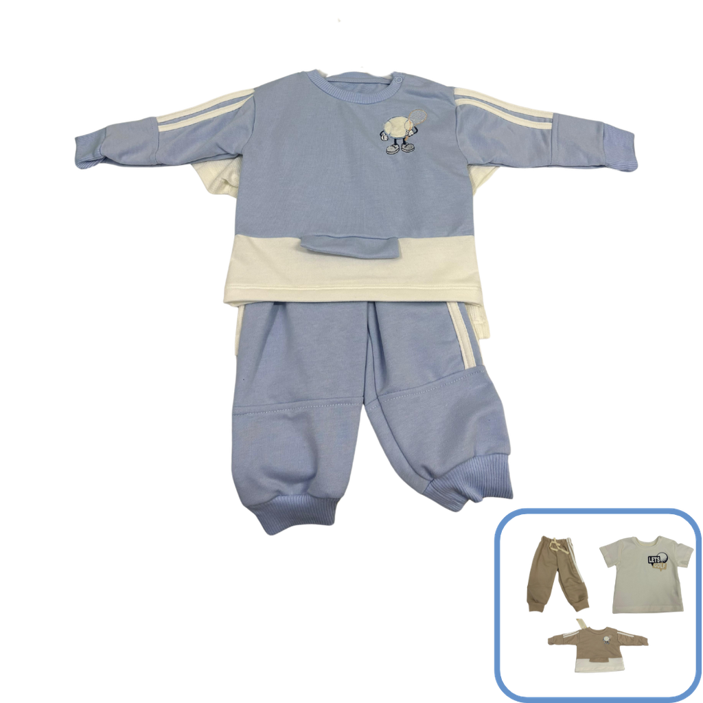 R95103 Conjunto Lest Golf x3 Piezas Azul Talla: 6-12