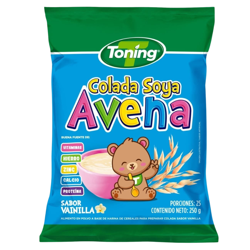 Colada Toning Soya Avena Vainilla 250g