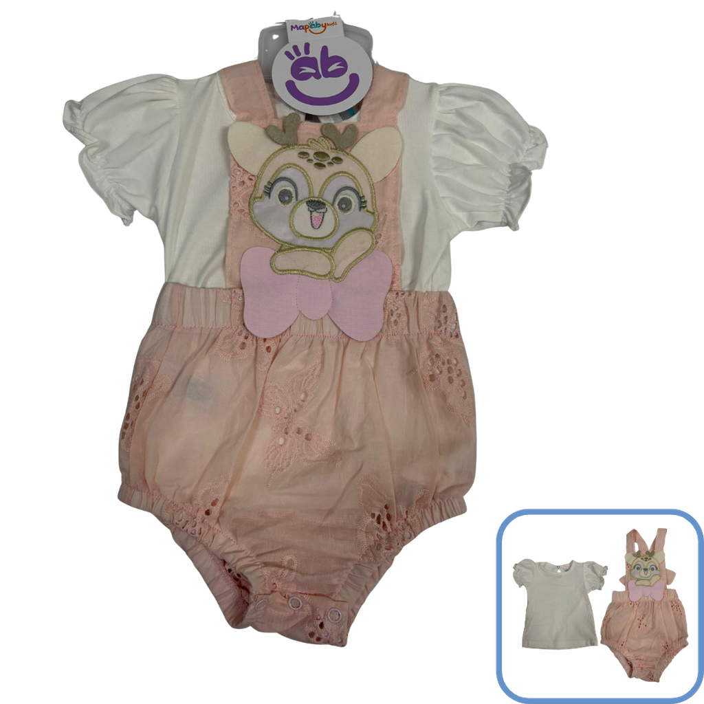 R7079 Asoleador Ojalillo Corbata Rosado-Blanco Talla:6-9