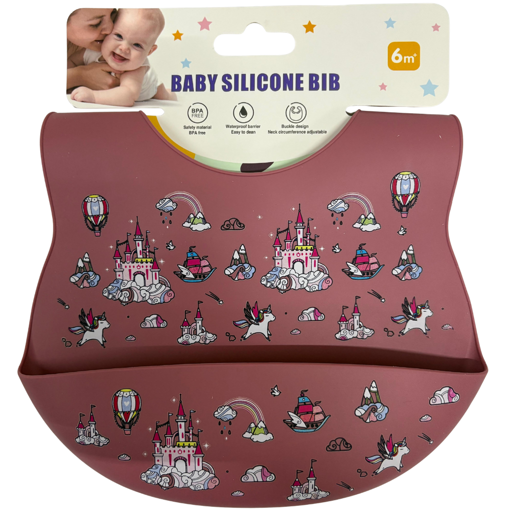 ACC Babero de silicona YSN160 Morado