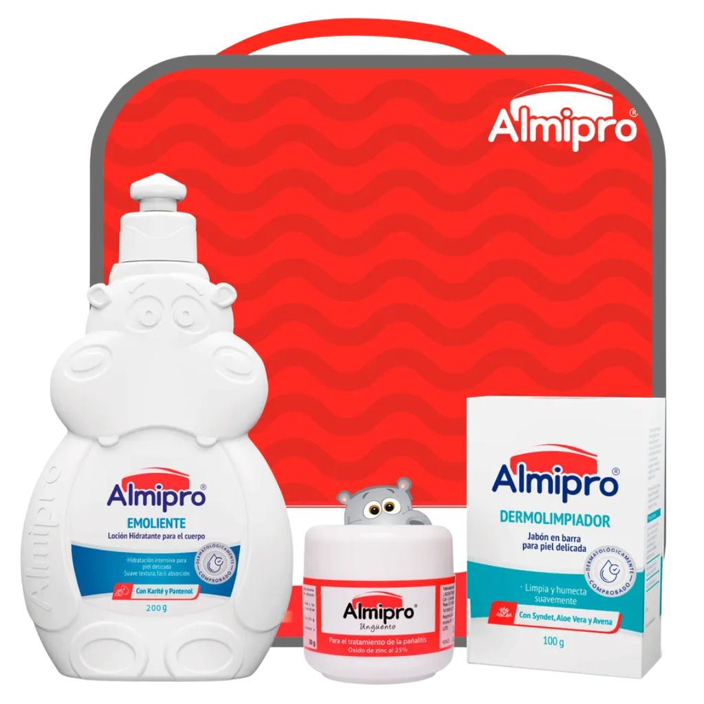 Kit Recien Nacido Almipro ( Emoliento x200 + Jabón Barra + Antipañalitis x30g)