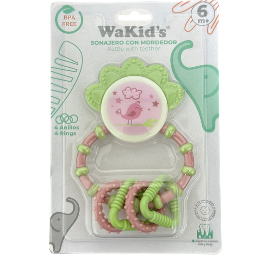 [3903] ACC Sonajero con Mordedor 6m+ A77765 Pajaro Palo de Rosa