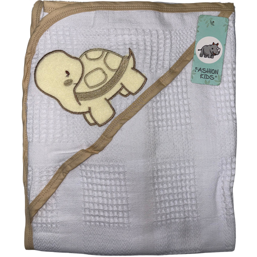 [4168] ACC Cobija de Hilo Bordada 90*70cm 4081 Tortuga Beige