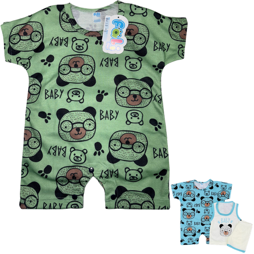 [4238] R0459 Conjunto x3 Piezas Eco Verde Talla: Unica 