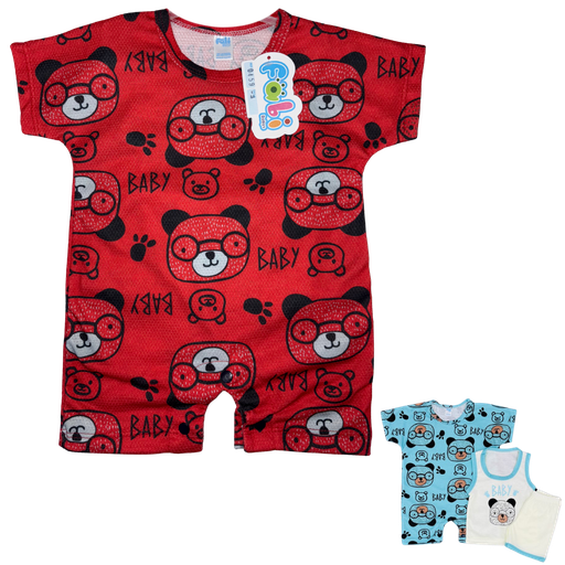 [4239] R0459 Conjunto x3 Piezas Eco Rojo Talla: Unica 