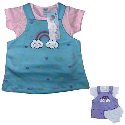 [4354] R745 Jardinera Arcoiris x3 Piezas Azul/Rosado