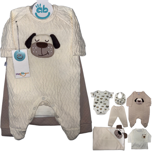 [4255] R7083 Primer Día Perrito (Línea Premium) Beige Talla: Única