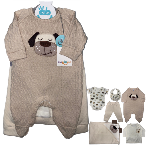 [4256] R7083 Primer Día Perrito (Línea Premium) Cafe Talla: Única