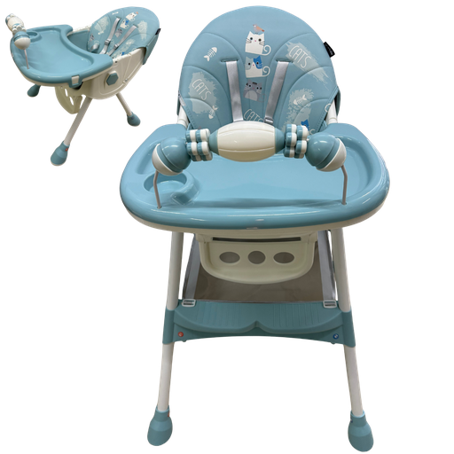 [4377] ACC Silla Comedor SCM750 Gatos/Azul