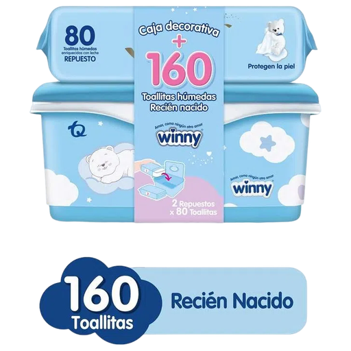 [47] Humedos Winny Sensitive Recien Nacido *160 (80+80) + CAJA