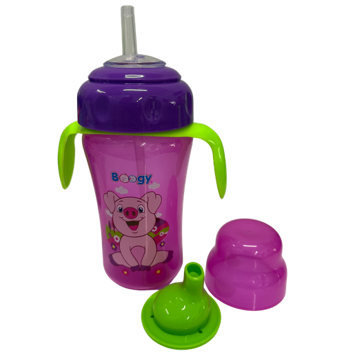[4440] ACC Vaso Pitillo 21410 11onz Cerdito Morado