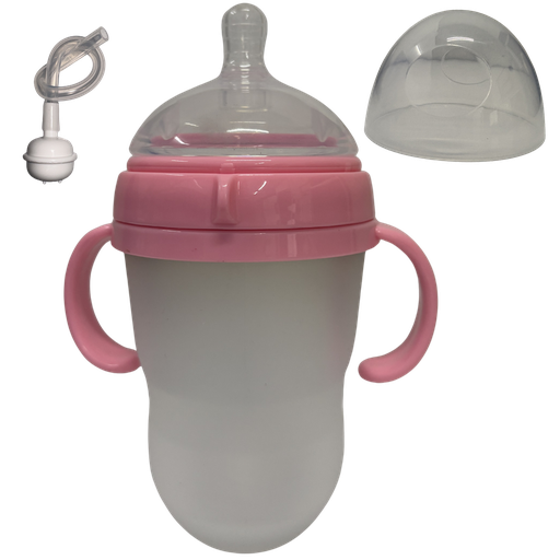 [4456] ACC Tetero de Silicona Valvula Antireflujo 2374 8onz Con Asas Rosado