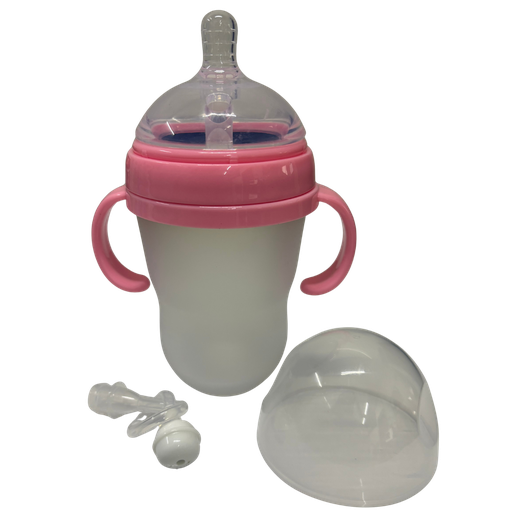 [4456] ACC Tetero de Silicona Valvula Antireflujo 2374 8onz Con Asas Rosado