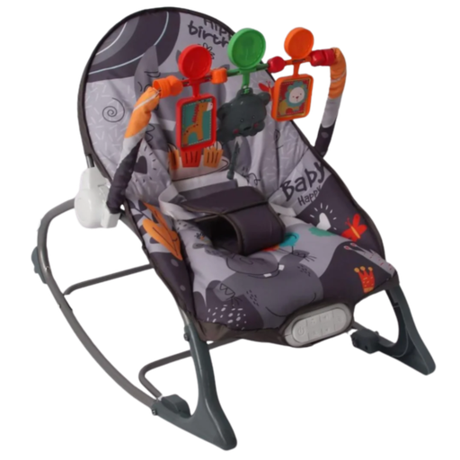 [4548] ACC Silla Mecedora Vibradora Musical NG417 Rinoceronte Gris