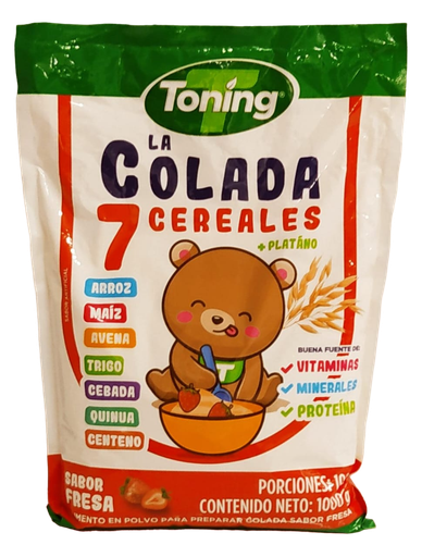 [120] Colada Toning 7 Cereales Fresa 1000g