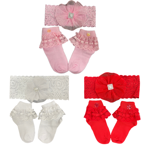 [4698] R310 Medias x2 + Balaca Colores Surtidos