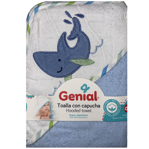 [4675] ACC Toalla GNHT7676 76x76cm Tiburon Azul