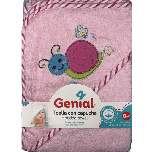 [4676] ACC Toalla GNHT7676 76x76cm Caracol Rosado