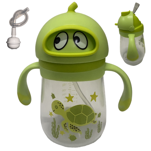 [4682] ACC Vaso Pitillo 2333 10onz con Valvula Anticolico Tortuga Verde