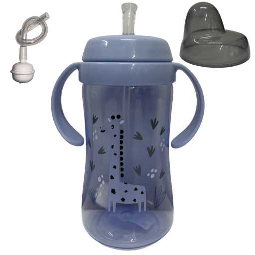 [4709] ACC Vaso Pitillo 8onz BIP1615 con Valvula Anticolico Jirafa Azul