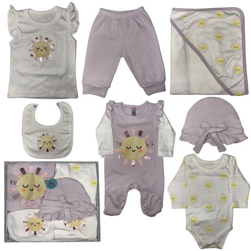 [4834] R8022 Primer Día Niña (Línea Premium) Soles Lila Talla: Única