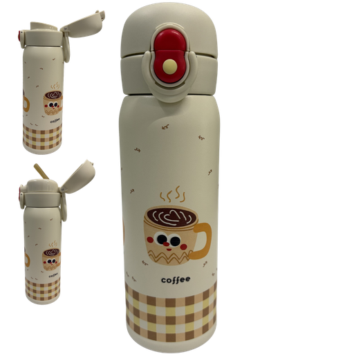 [4892] ACC Termo 2M-8198 500ml Beige/Rojo