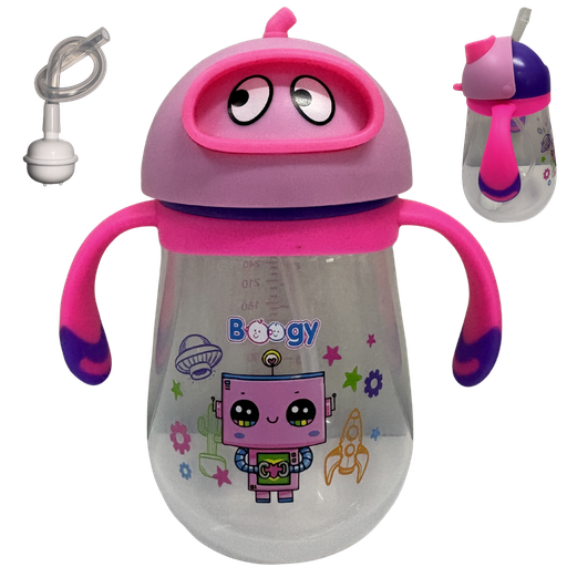 [4898] ACC Vaso Pitillo 21464 10onz Con Valvula Anticolico Robot Rosado