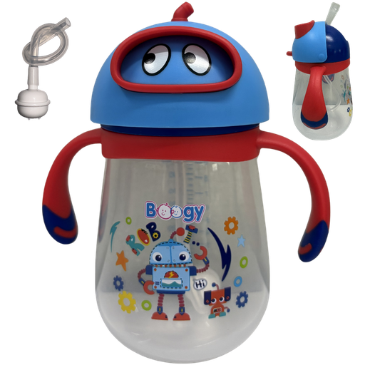 [4899] ACC Vaso Pitillo 21464 10onz Con Valvula Anticolico Robot Azul