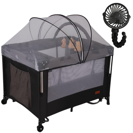 [5101] ACC Corral Colecho Mecedora Ventilador BRISA3 Gris 101*73*70cm