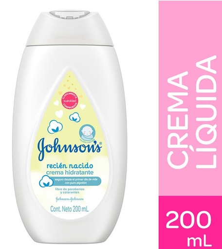 [209] Crema Liquida Hidratante Recien Nacido Johnsons 200ml
