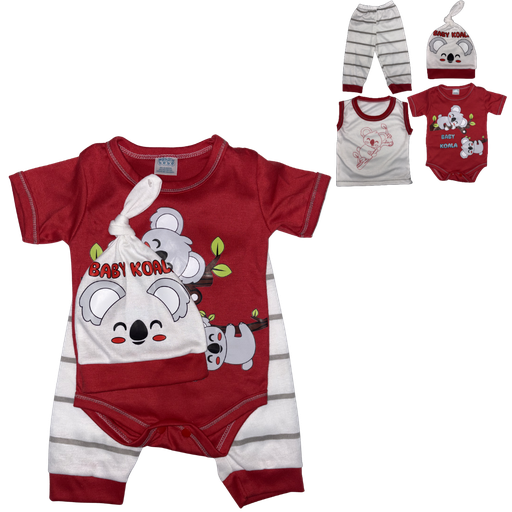 [5029] R-ecu Conjunto Malla x4 Koala Colores Surtidos Talla: Unica Niño