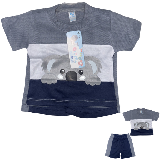 [5312] R045 Conjunto x2 Piezas Koala Gris Niño Talla: 0-6