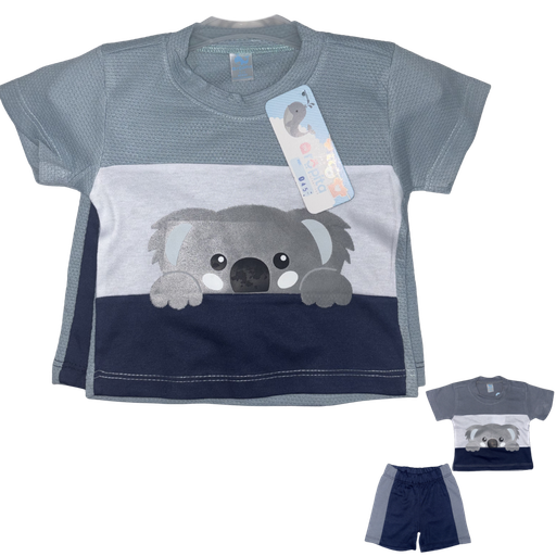 [5314] R045 Conjunto x2 Piezas Koala Verde Niño Talla: 6-12