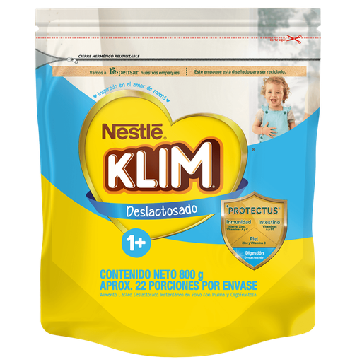 [307] Klim 1+ Deslactosada x 800g Bolsa