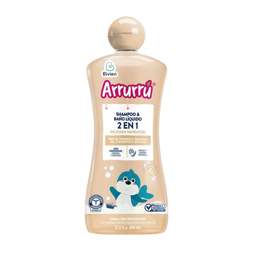[574] Shampoo Arruru 2 en 1 Delicada Nutrición Avena y Jojoba 400ml