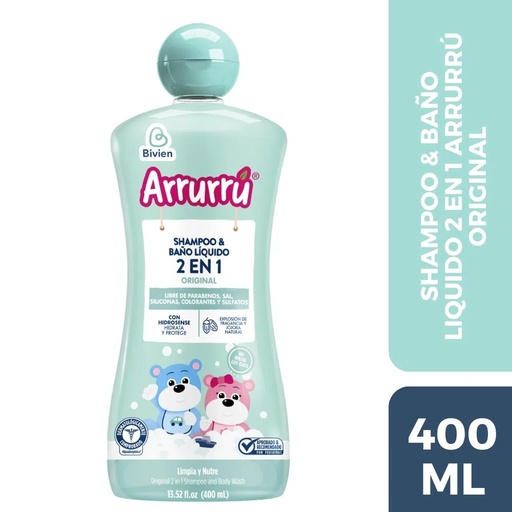 [575] Shampoo Arruru 2 en 1 Original Explosion Fragancia 400ml
