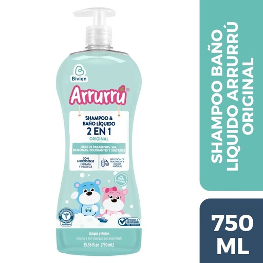 [800] Shampoo Arruru 2 en 1 Original Explosion Fragancia 750ml