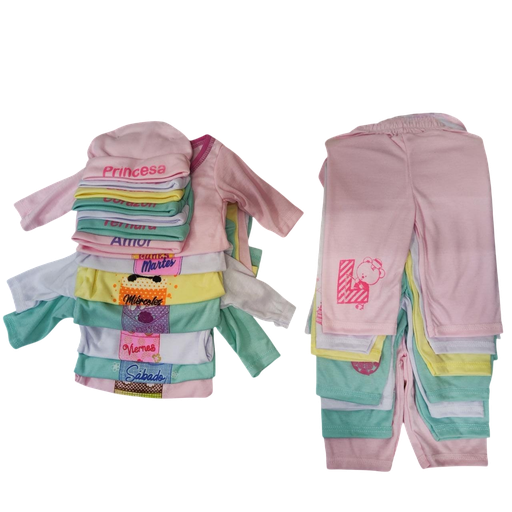 [1274] R-ecu Semanario x21 Piezas Colores Surtidos Niña
