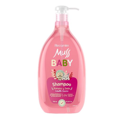 [1871] Shampoo Muss Baby Romero y Seda Cabelllo Oscuro 750ml