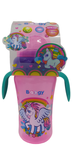 [2487] ACC Vaso Pitillo 11onz 20853 Unicornio Fucsia-Verde