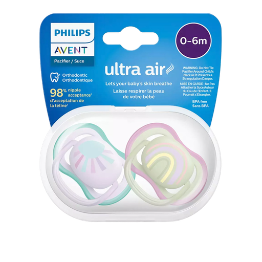 [2516] ACC Chupo Entretenedor AVENT Mamila SCF085-59 x2 Unidades 0-6m Rosado/Verde