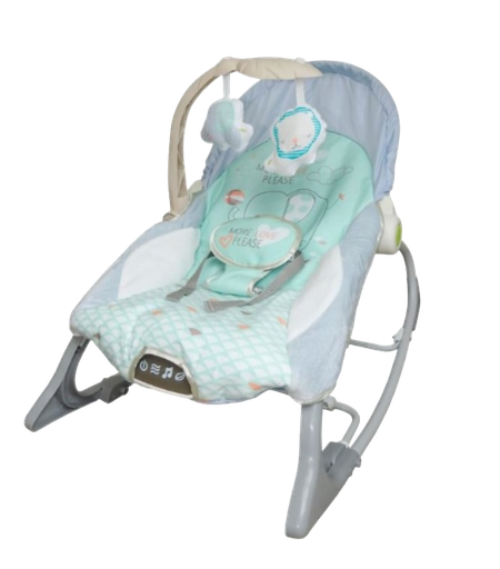 [2578] ACC Silla Mecedora Vibradora Musical 27224 Lila-Verde aguamarina
