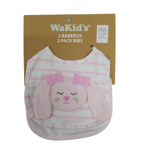 [2601] ACC Babero 77249 Conejo Rosado x2 Unidades