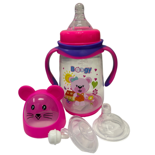 [2649] ACC Tetero 10onz 21474 con valvula anticolico Osa Rosado