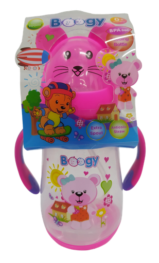 [2649] ACC Tetero 10onz 21474 con valvula anticolico Osa Rosado