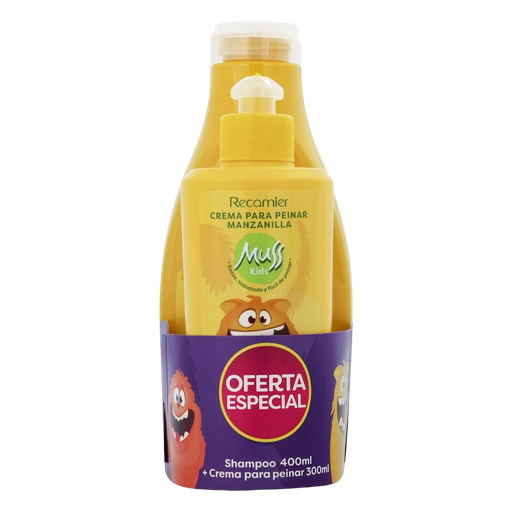[2666] Shampoo Muss Kids Manzanilla 400ml + Crema peinar Manzanilla 300g OFERTA